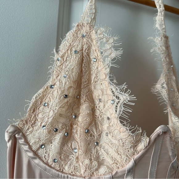 GoodTime USA Light Pink Corset Halter Maxi Dress Women’s Size Medium NWT Prom - Picture 5 of 16